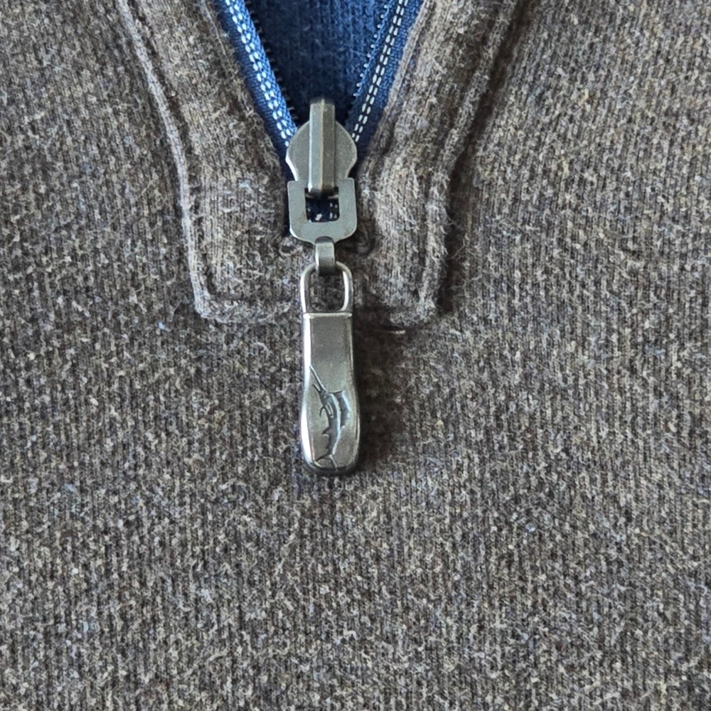 Tommy Bahama Reversible Quarter Zip Pullover Mens 2XL Blue Gray Coastal Comfort - Picture 4 of 16